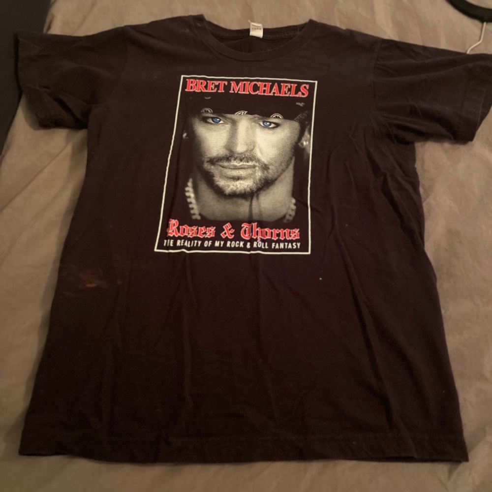Bret Michaels roses & thorns tour T-shirt small